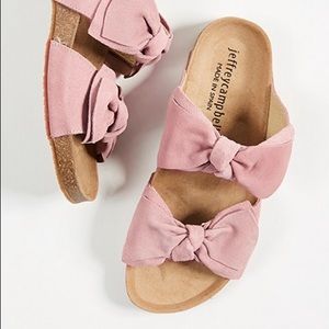 Brand New Pink Bow Slides - Sz6 | Jeffrey Campbell